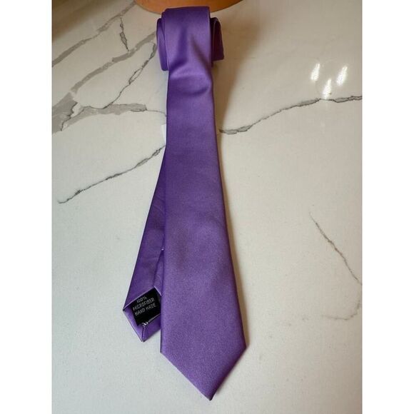 Jacob Anderson Solid Tie - Aqua Size One Size - Picture 4 of 7